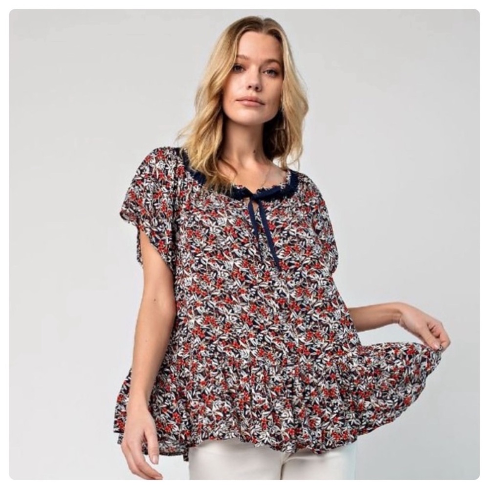 No. 72 1 LEFT ๐บ๐ธPrinted button down top - Picture 2 of 5